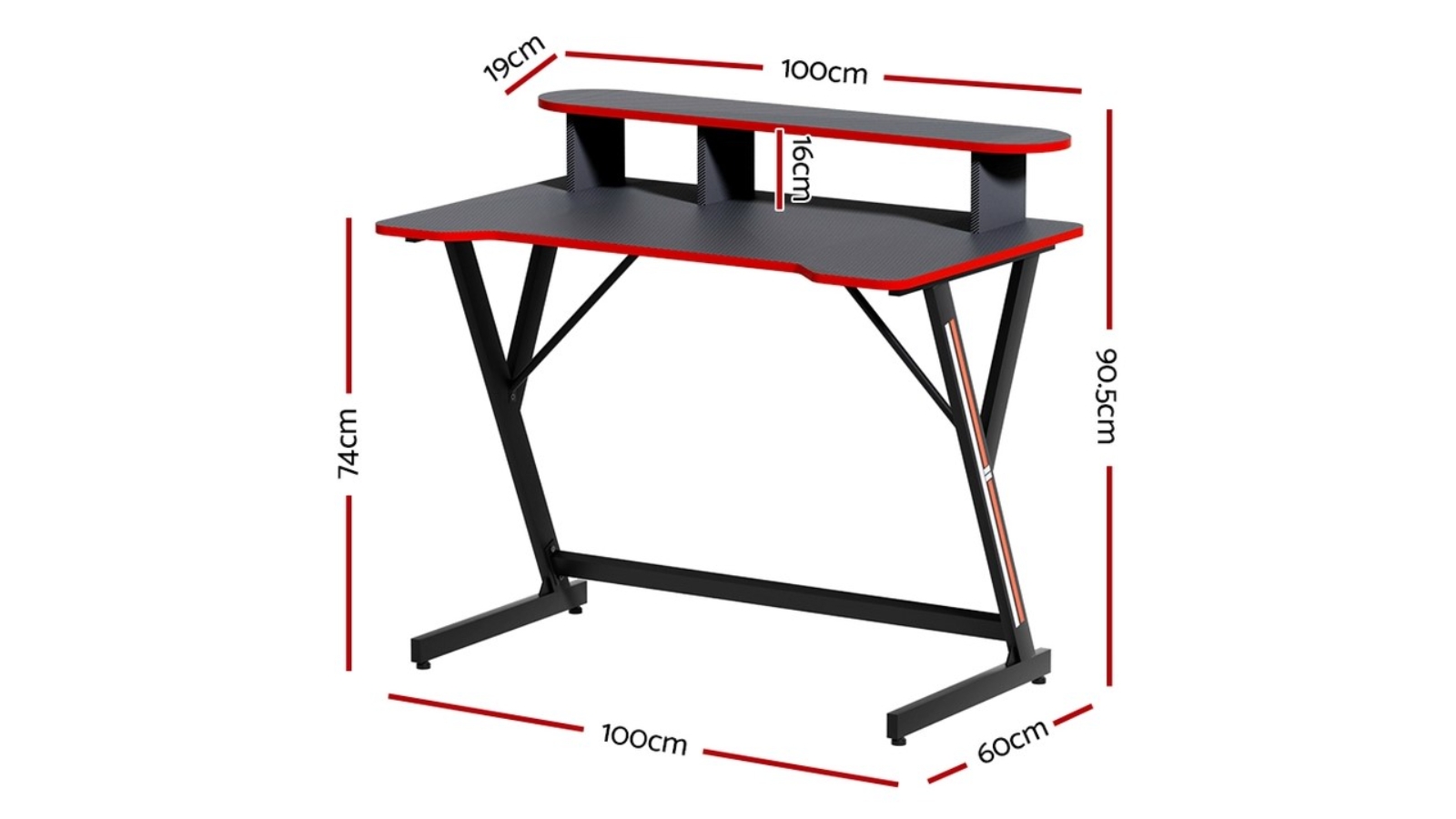 ARTISS Gaming Computer Desk 100cm Harvey Norman