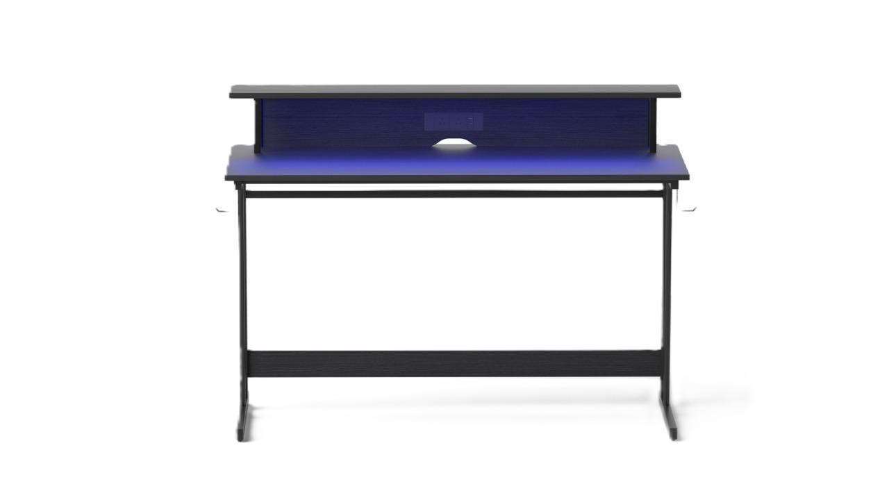 Artiss Gaming Desk with LED Light and Monitor Shelf Power - 120cm