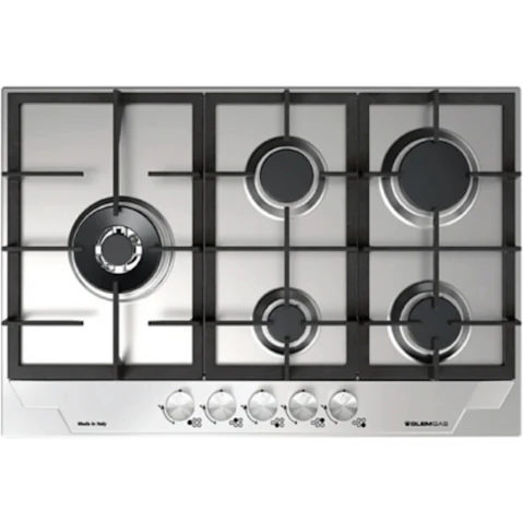 Glem Gas 75cm 5 Burner Gas Cooktop - Stainless Steel