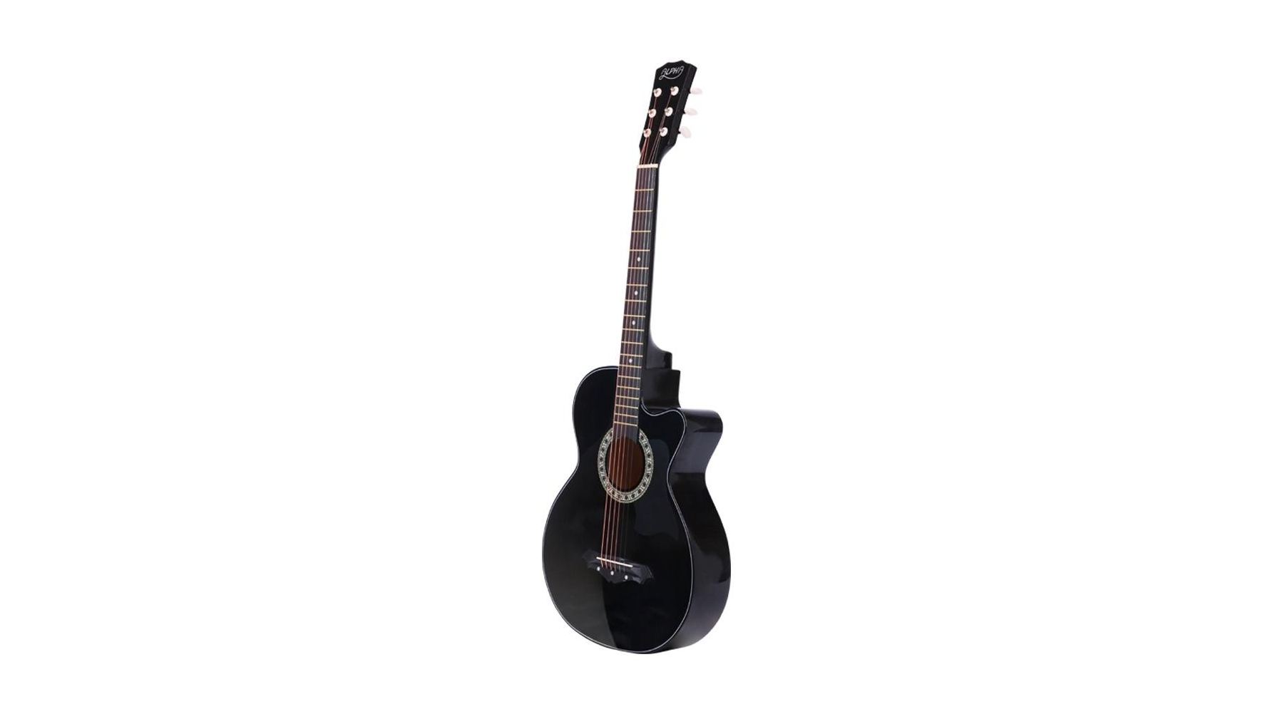 Alpha 38-inch Acoustic Guitar Steel-Stringed - Black