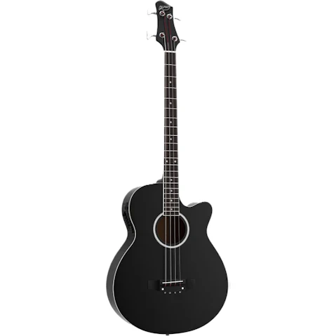 Alpha 43inch Acoustic Bass Guitar - Black