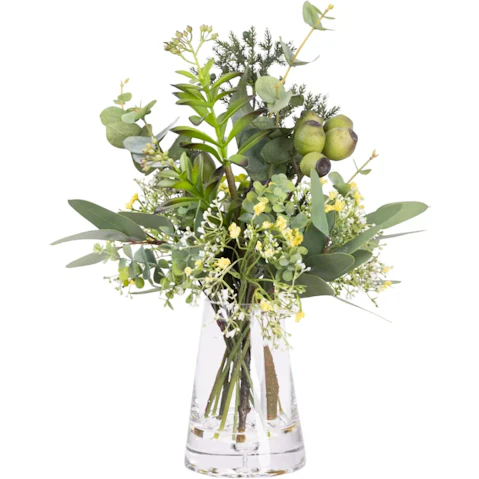 Glamorous Fusion Multi-Coloured Gumnut Native Artificial Plant in Glass - 45cm