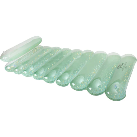 Good Vibes Kids Inflatable Lilo Bed Float - Green