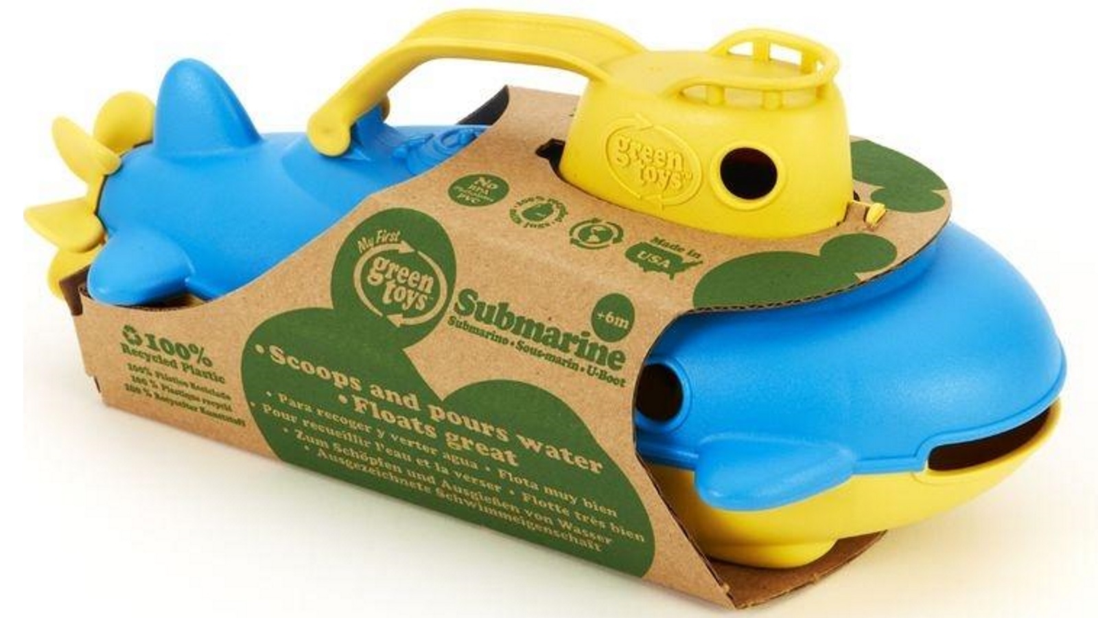 Green Toys Submarine Yellow Cabin
