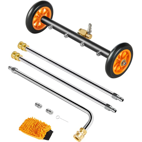 Vevor 16-inch Pressure Washer Undercarriage Cleaner with 2 Wheels 2 Extended Wands
