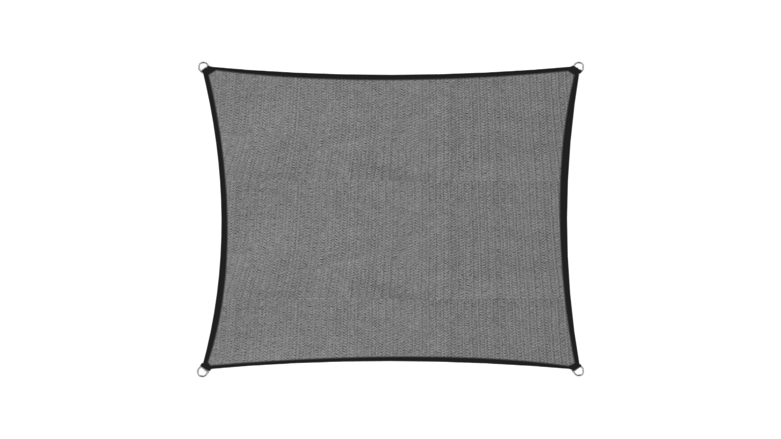 Wallaroo Grey Outdoor Shade Sail Rectangle Canopy - 4 x 5metre