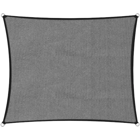 Wallaroo Grey Outdoor Shade Sail Rectangle Canopy - 4 x 6metre