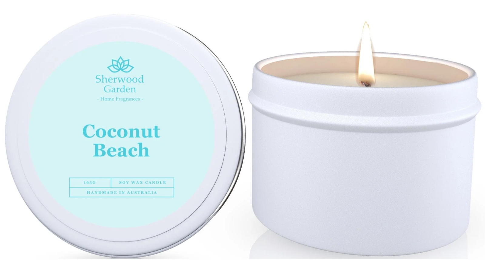 Sherwood Garden Home Fragrances Coconut Beach Soy Candle Tin - 165g