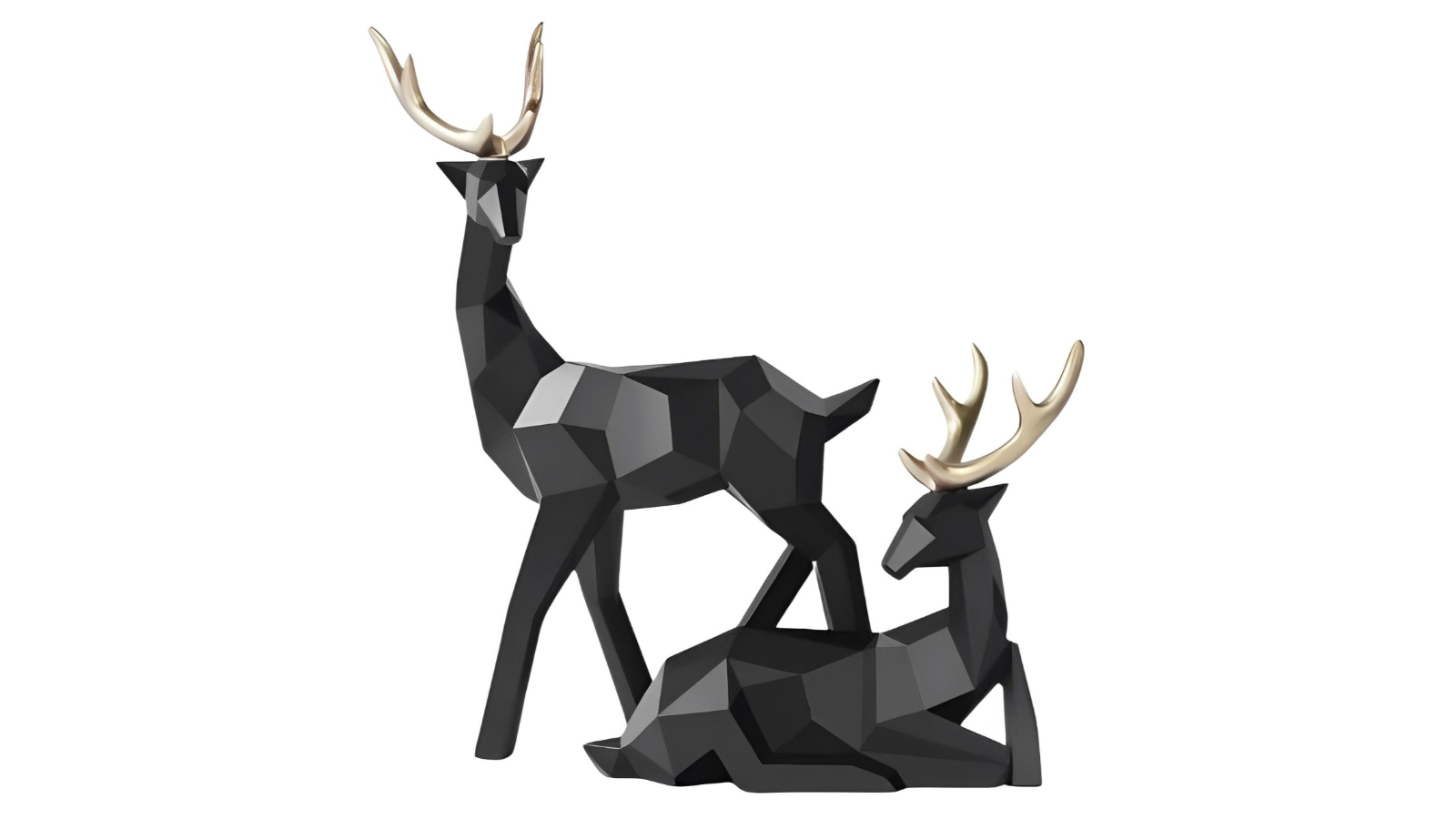 NNEOBA Nordic Elegance White Resin Deer Statue for Chic Home Decor