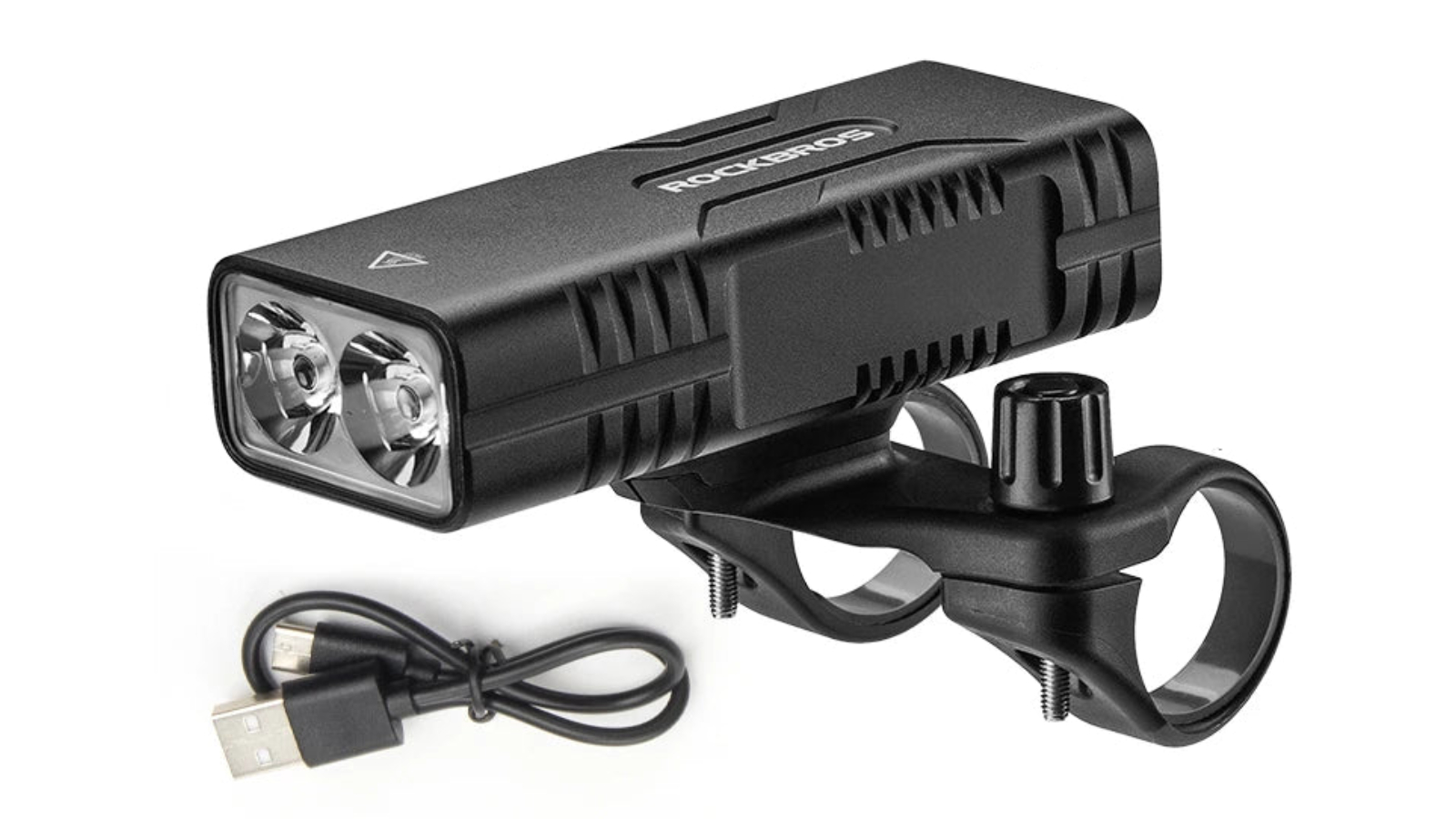NNEOBA 850LM LED Bike Light Super Bright USB-C Headlamp - Black