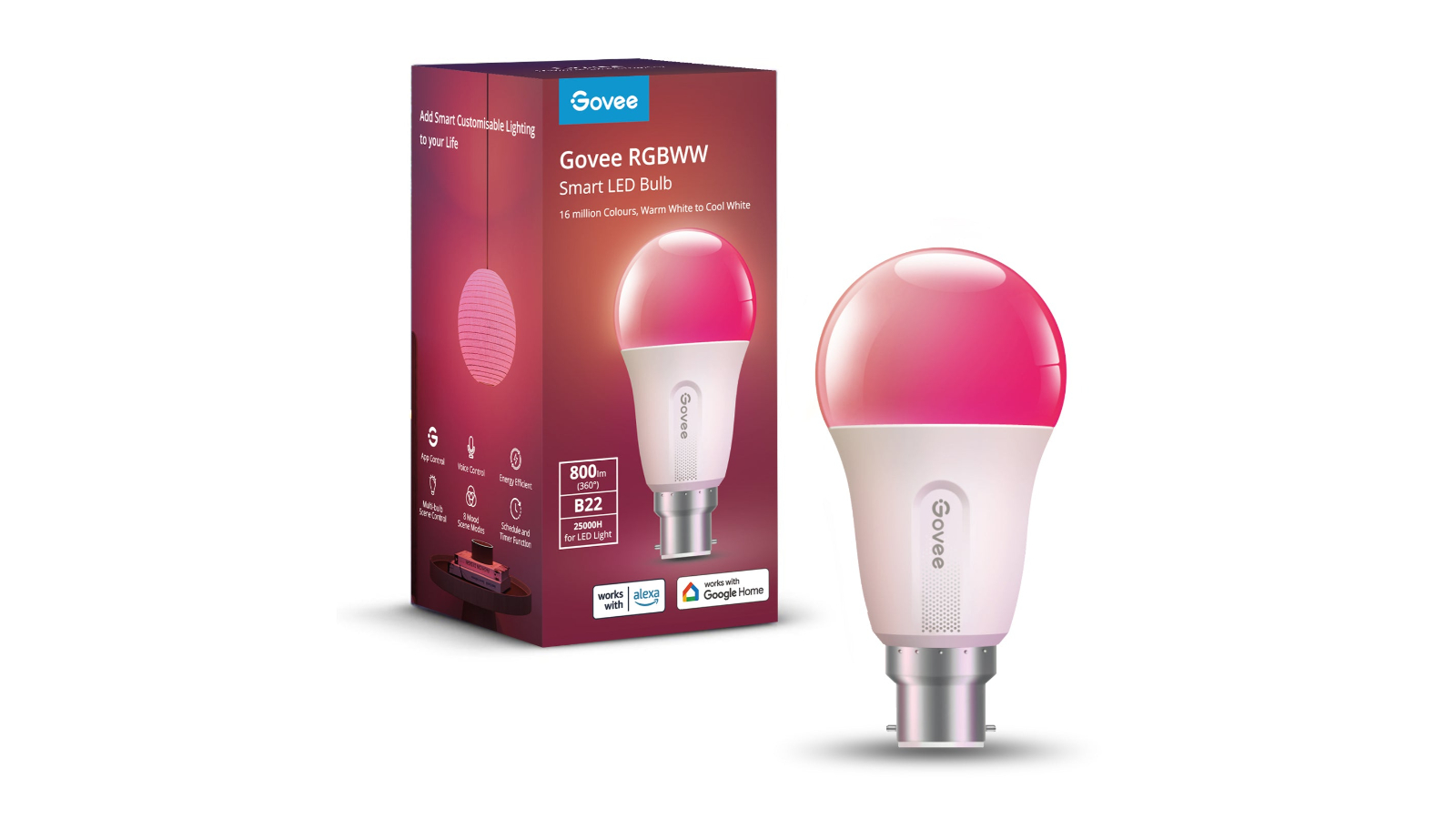 Govee E27 Wi-Fi and Bluetooth Smart Light Bulb