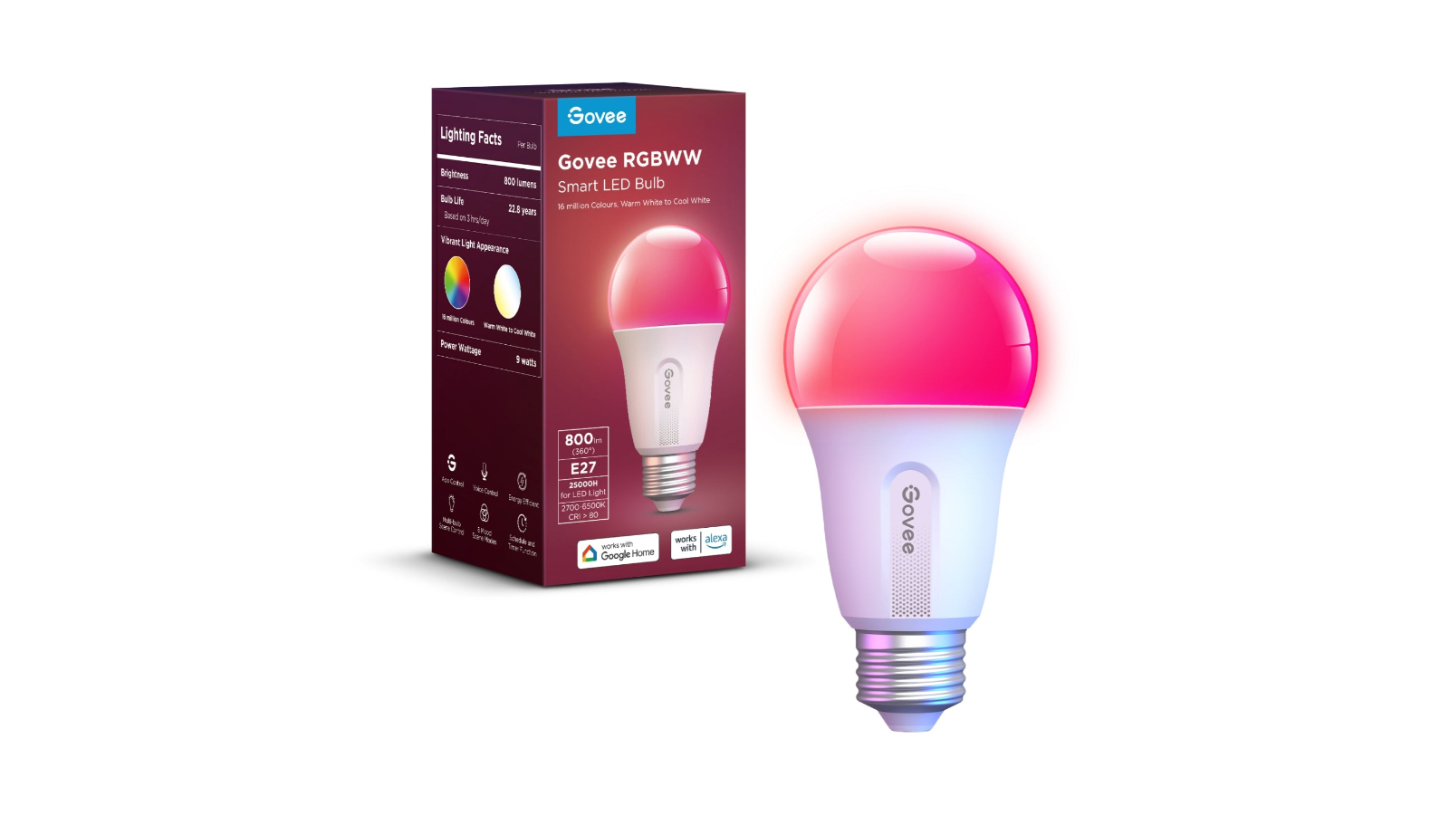 Govee B22 Wi-Fi and Bluetooth Smart Light Bulb