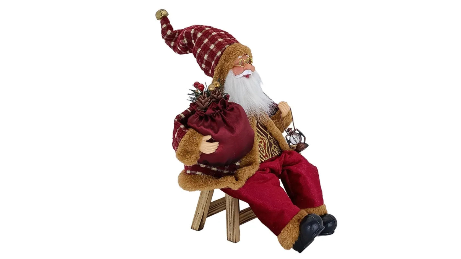 NNEOBA Deluxe Hanging Santa Claus Christmas Figurine