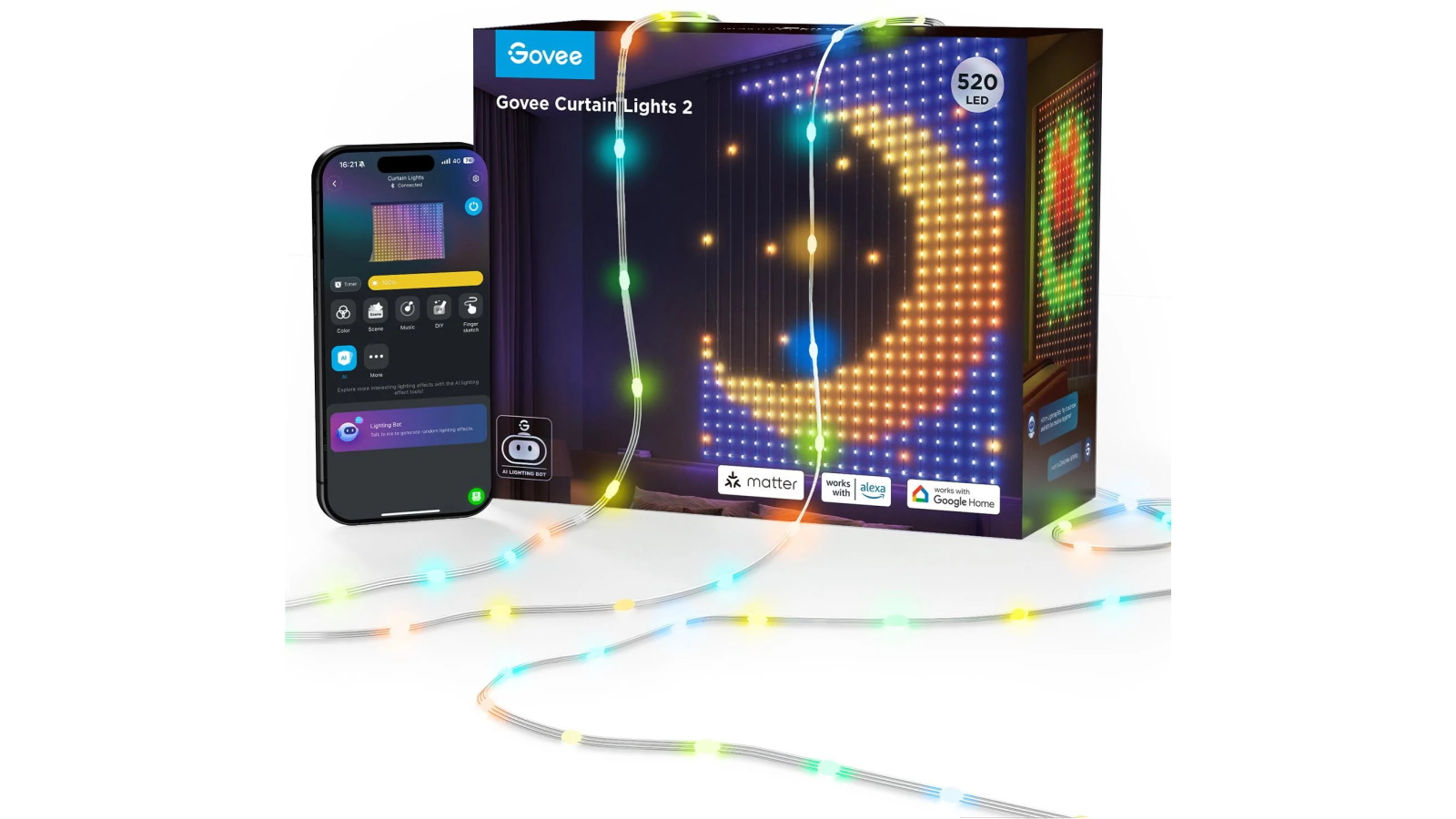 Govee Curtain Light 2 | Harvey Norman