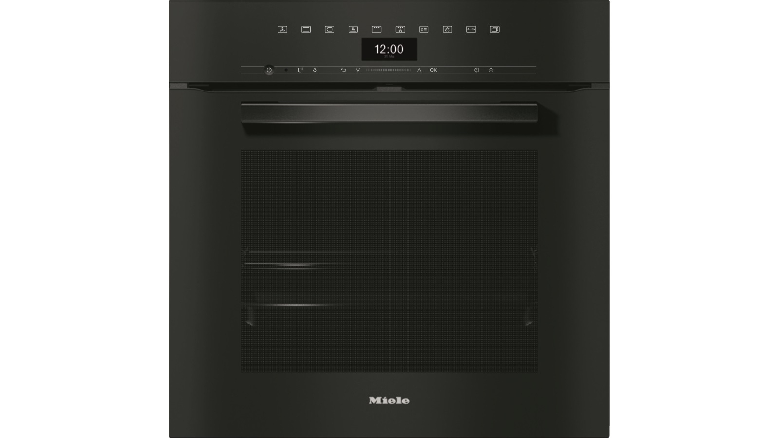 Miele H 7464 BP Vitroline 600mm Pyrolytic Oven - Obsidian Black ...