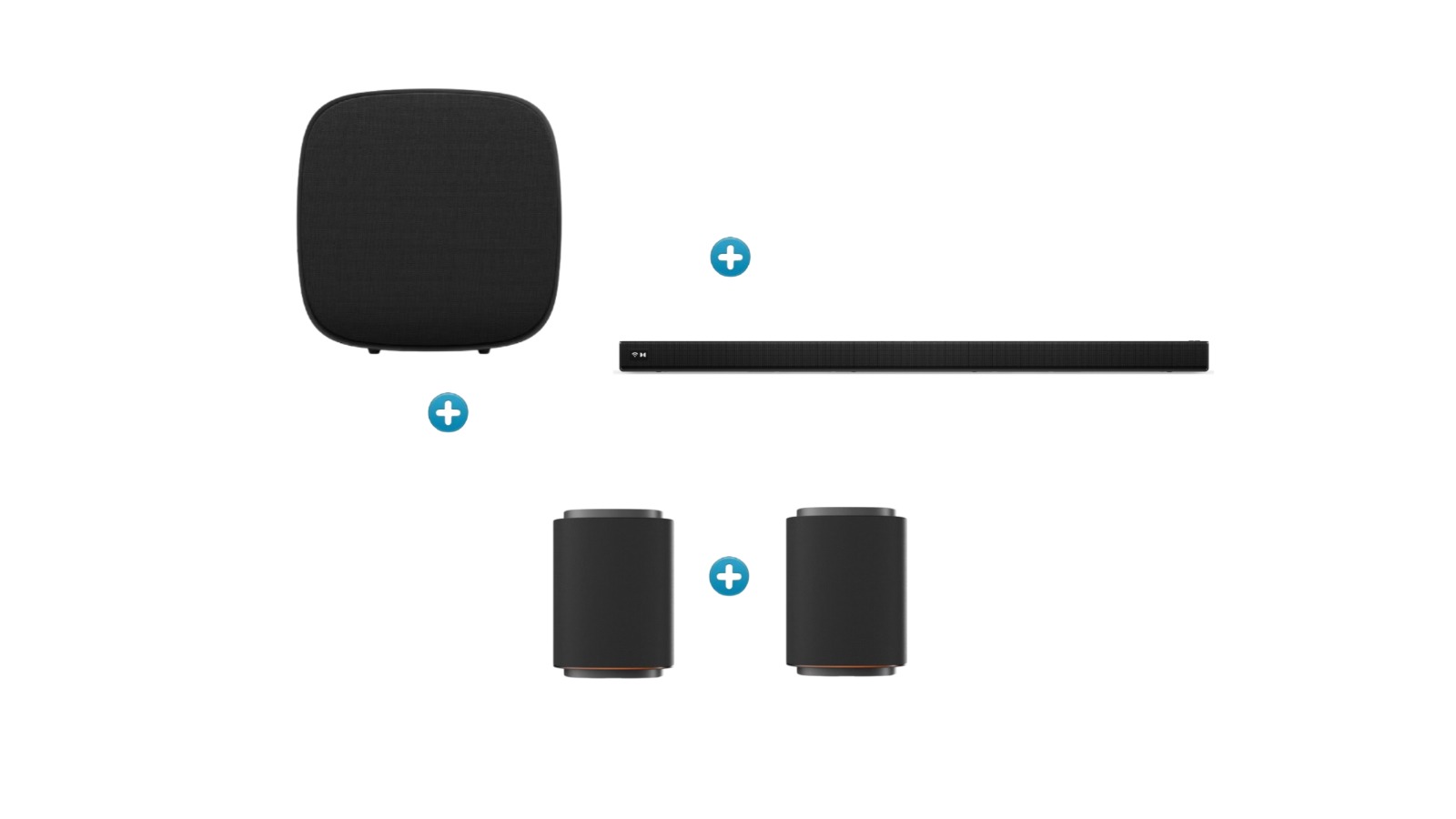 LG Sound Suite H7 Soundbar with W7 Wireless Subwoofer plus 2x M5 Wireless Speaker Package