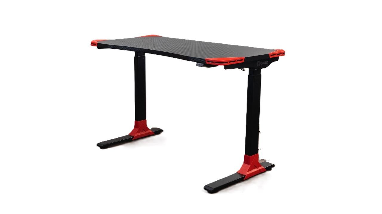 Screenmounts Carbon Fibre Finish Electric Sit/Stand Gaming Desk