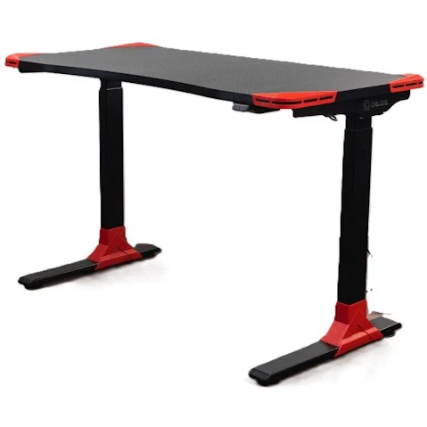 Screenmounts Carbon Fibre Finish Electric Sit/Stand Gaming Desk