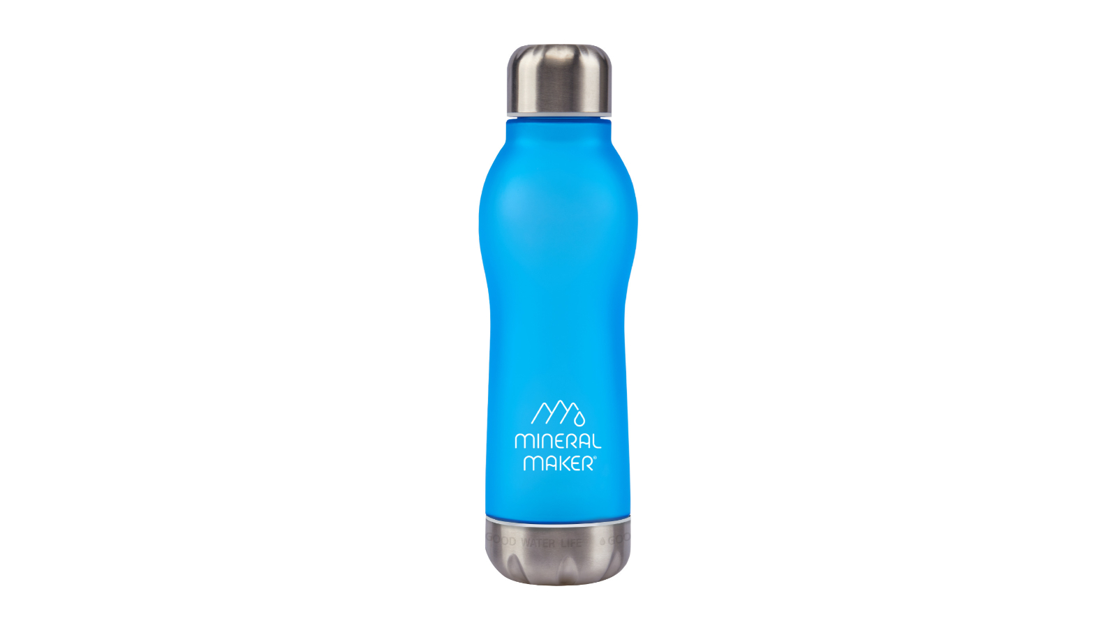 Mineral Maker MORBIDO Alkaline Filter Water Bottle + Mineral Stone Pouch - Blue
