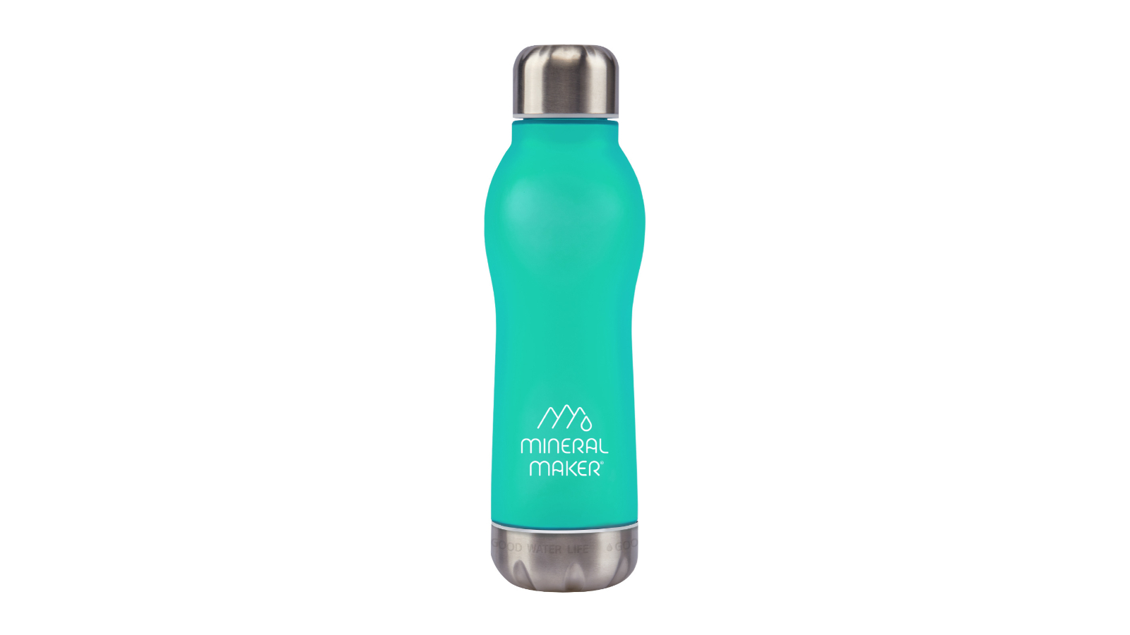 Mineral Maker MORBIDO Alkaline Filter Water Bottle + Mineral Stone Pouch - Green