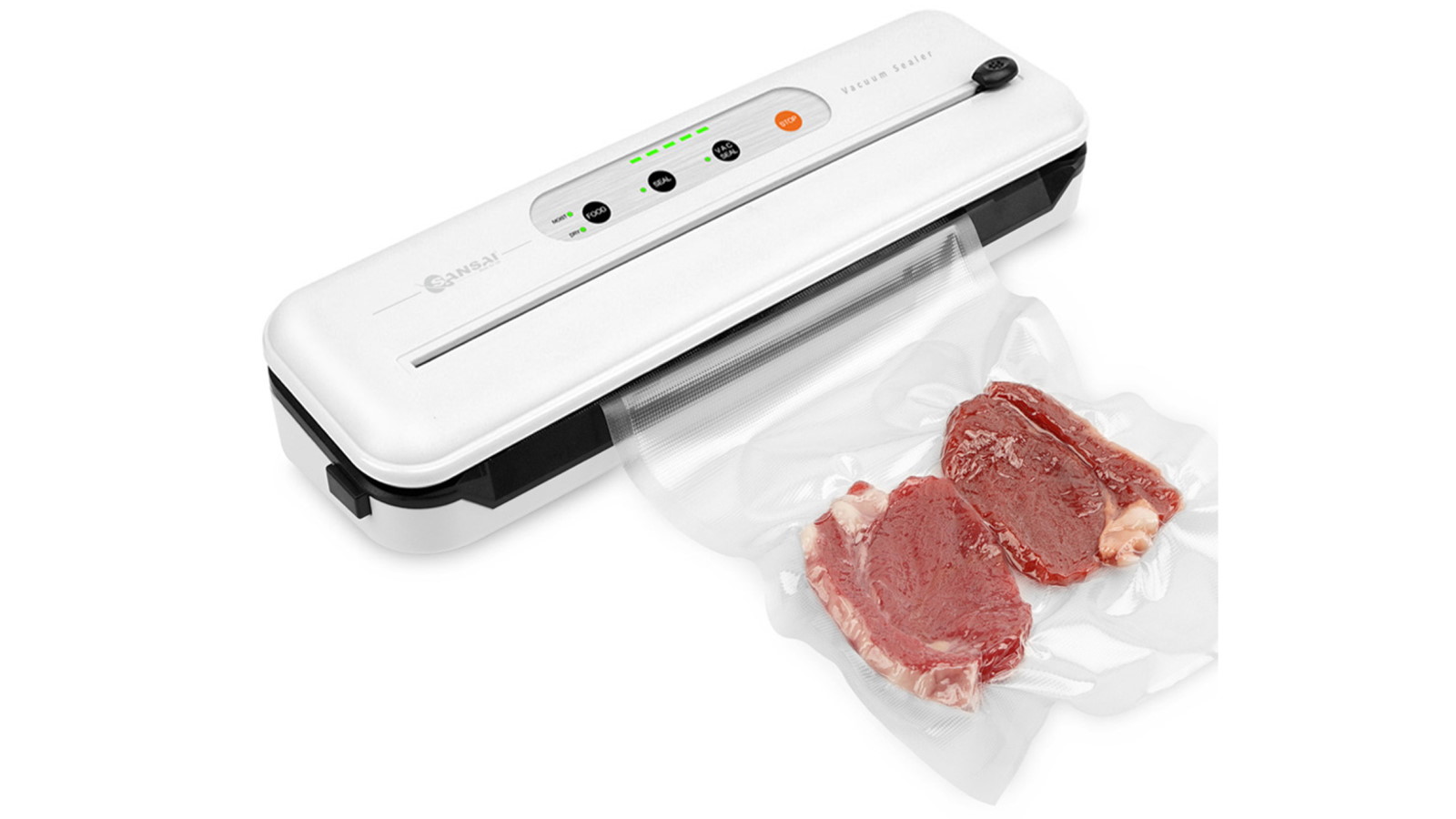 Sansai 110W Fresh Storage Sous Vide Vacuum Food Sealer White Harvey Norman