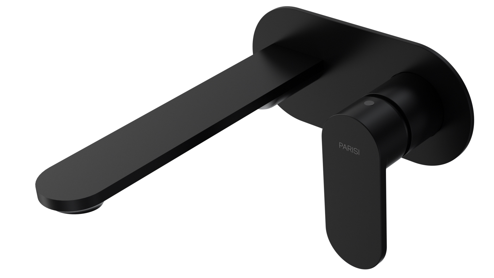 Parisi ABC II Wall Mixer with 190mm Spout on Plate - Matte Black