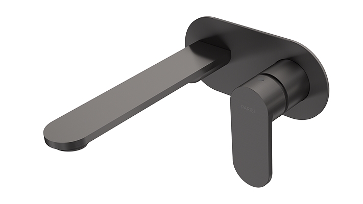 Parisi ABC II Wall Mixer with 190mm Spout on Plate - Fucile