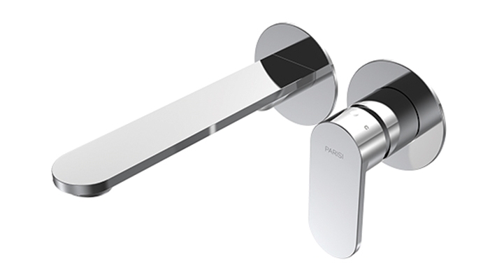 Parisi ABC II Wall Mixer with 190mm Spout & Individual Flanges - Chrome