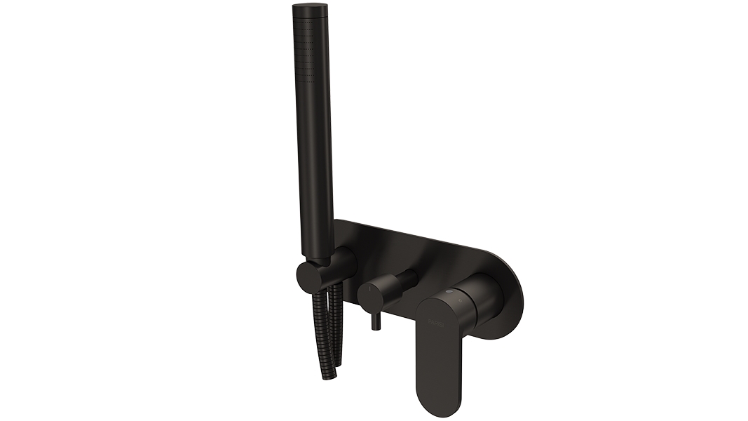 Parisi ABC II Wall Mixer with 3 Way Diverter and Hand Shower - Fucile