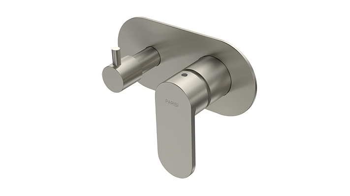 Parisi ABC II Wall Mixer with 2 Way Diverter - Brushed Nickel