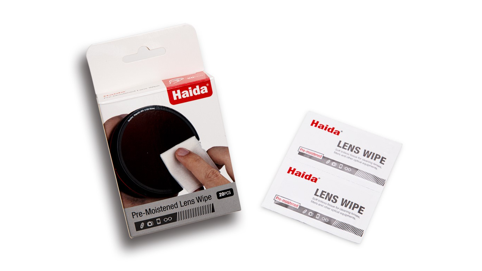 Haida Pre-Moistened Lens Wipe - 20 Piece
