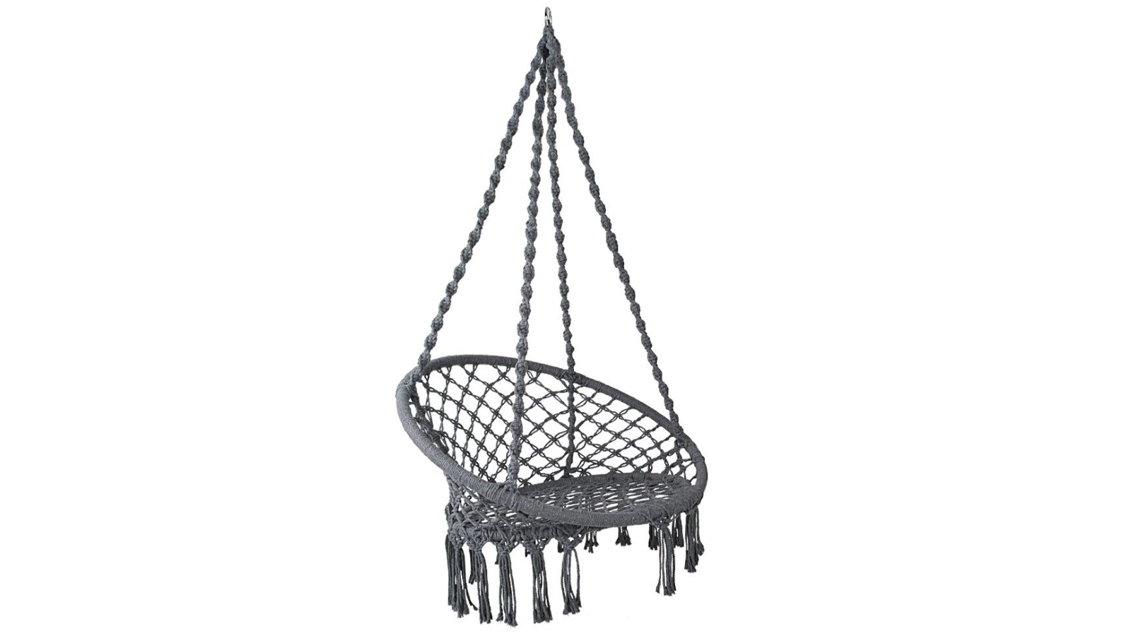 Gardeon Grey Hanging Hammock Chair - 124cm