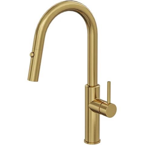 Linsol Halo S2 Pull-out Sink Mixer - Brushed Brass