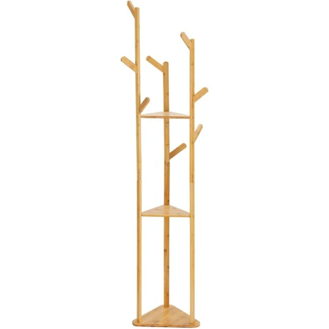 Artiss Bamboo Clothes Rack and Coat Stand with 9 Hook