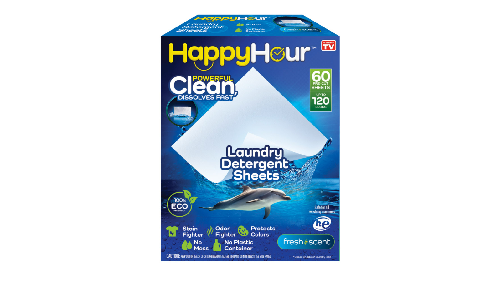 As Seen on TV Pack of 60 Happy Hour Laundry Sheet