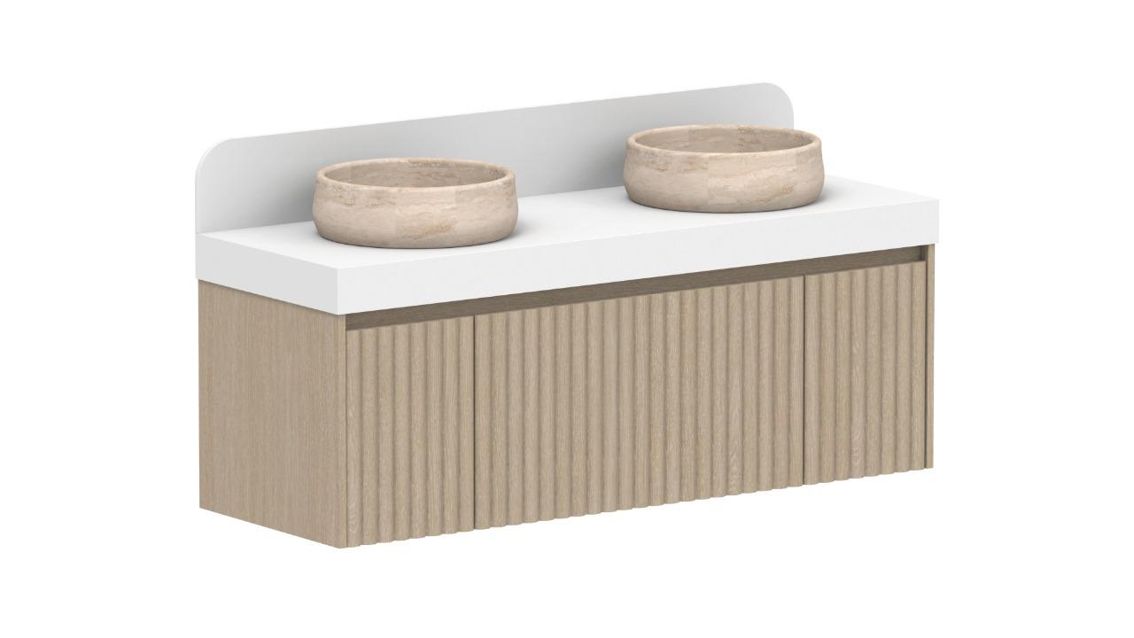 ADP Harper 1435mm Double Bowl Wall Hung Vanity