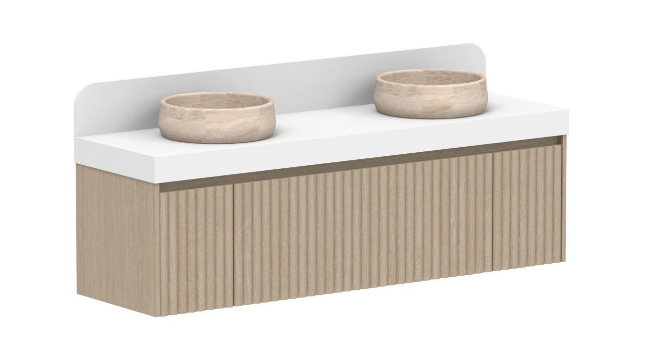 ADP Harper 1735mm Double Bowl Wall Hung Vanity