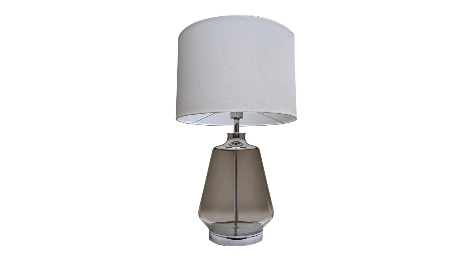 Pretty & Practical Cantowood Smoke Ombre and White Shade Lamp