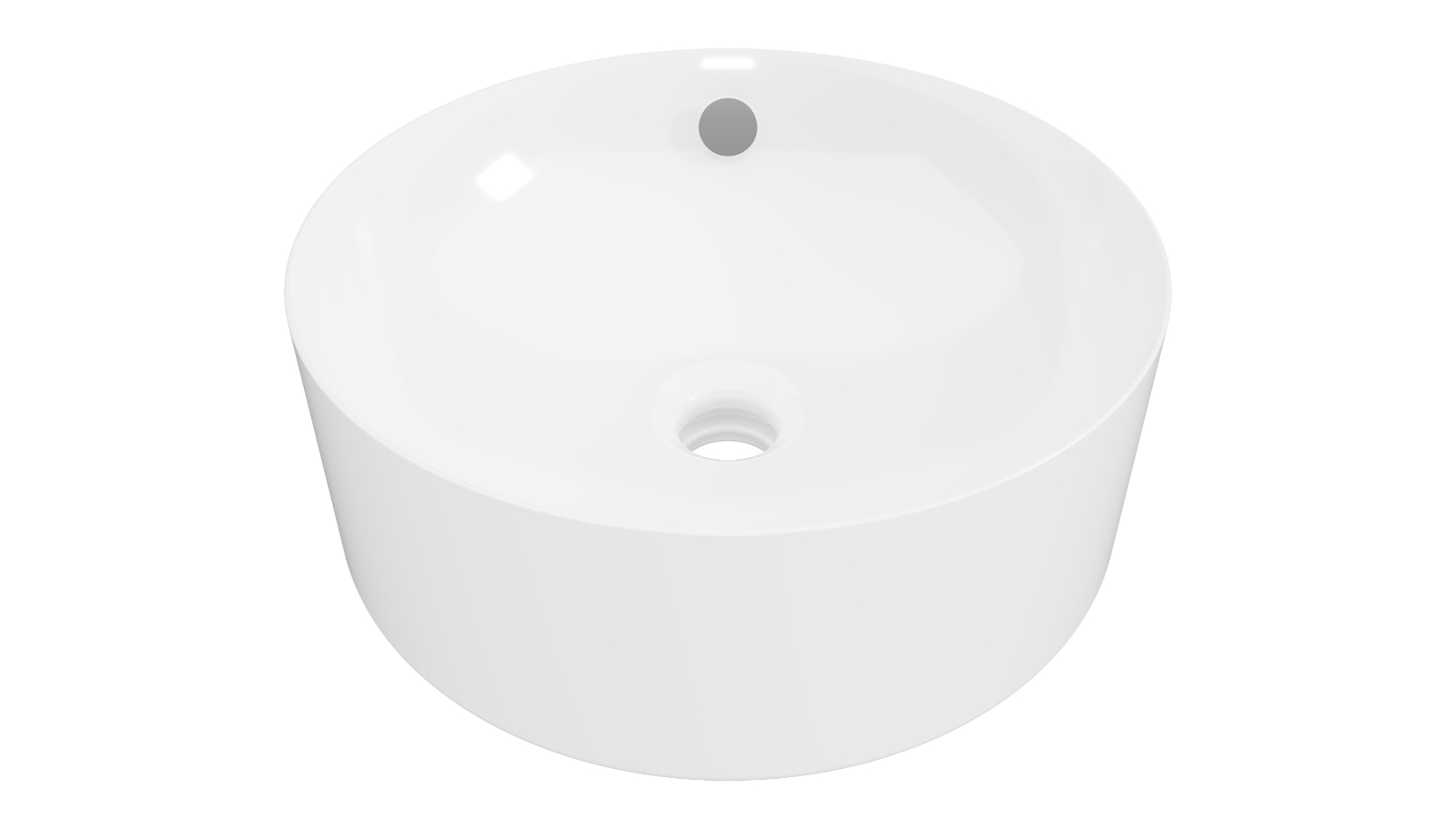 Timberline Hazel 360mm Above Counter Basin - Gloss White