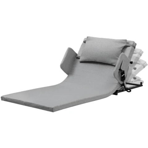 Equipmed Back Support Full Length Electric Bed with Remote Control - Grey
