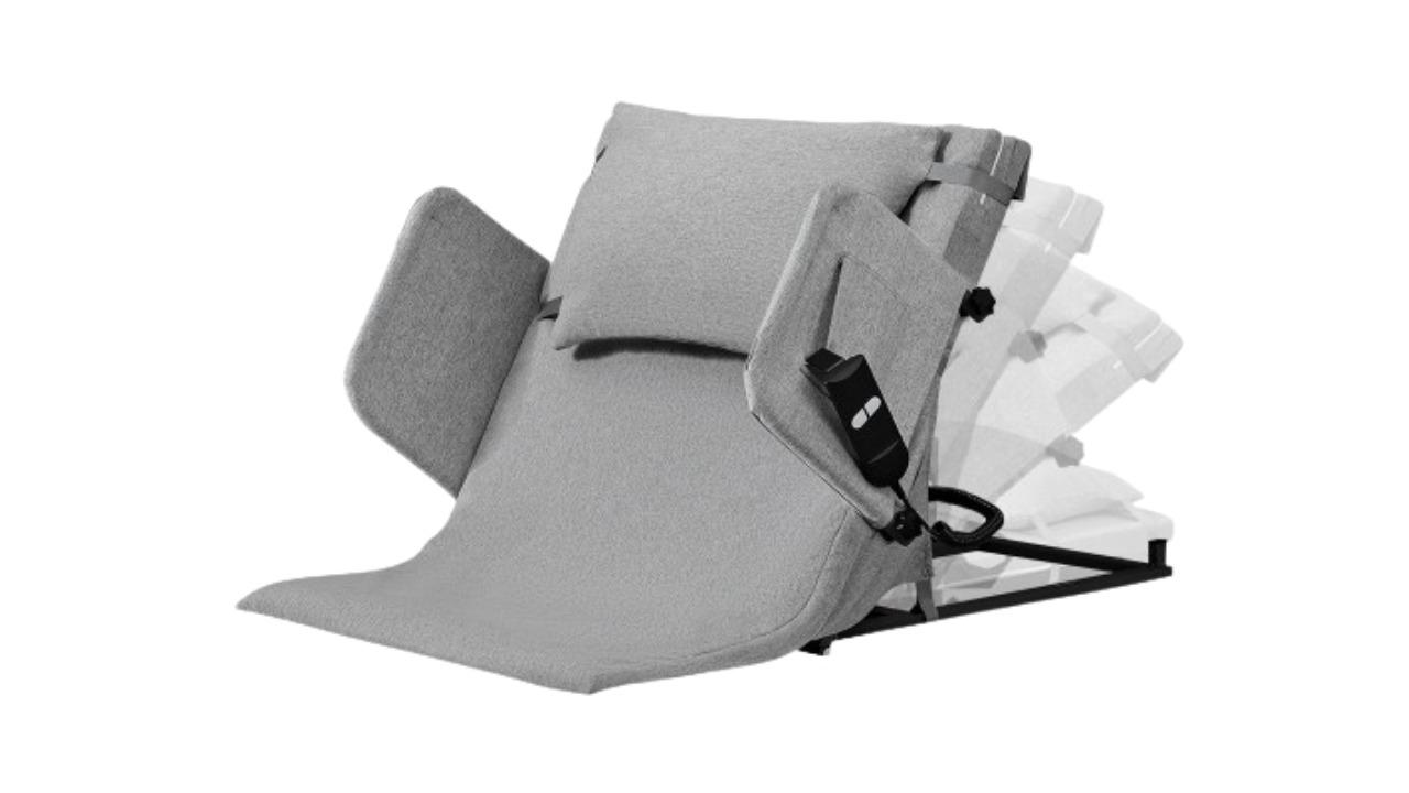 Equipmed Back Support Electric Bed with Remote Control - Grey