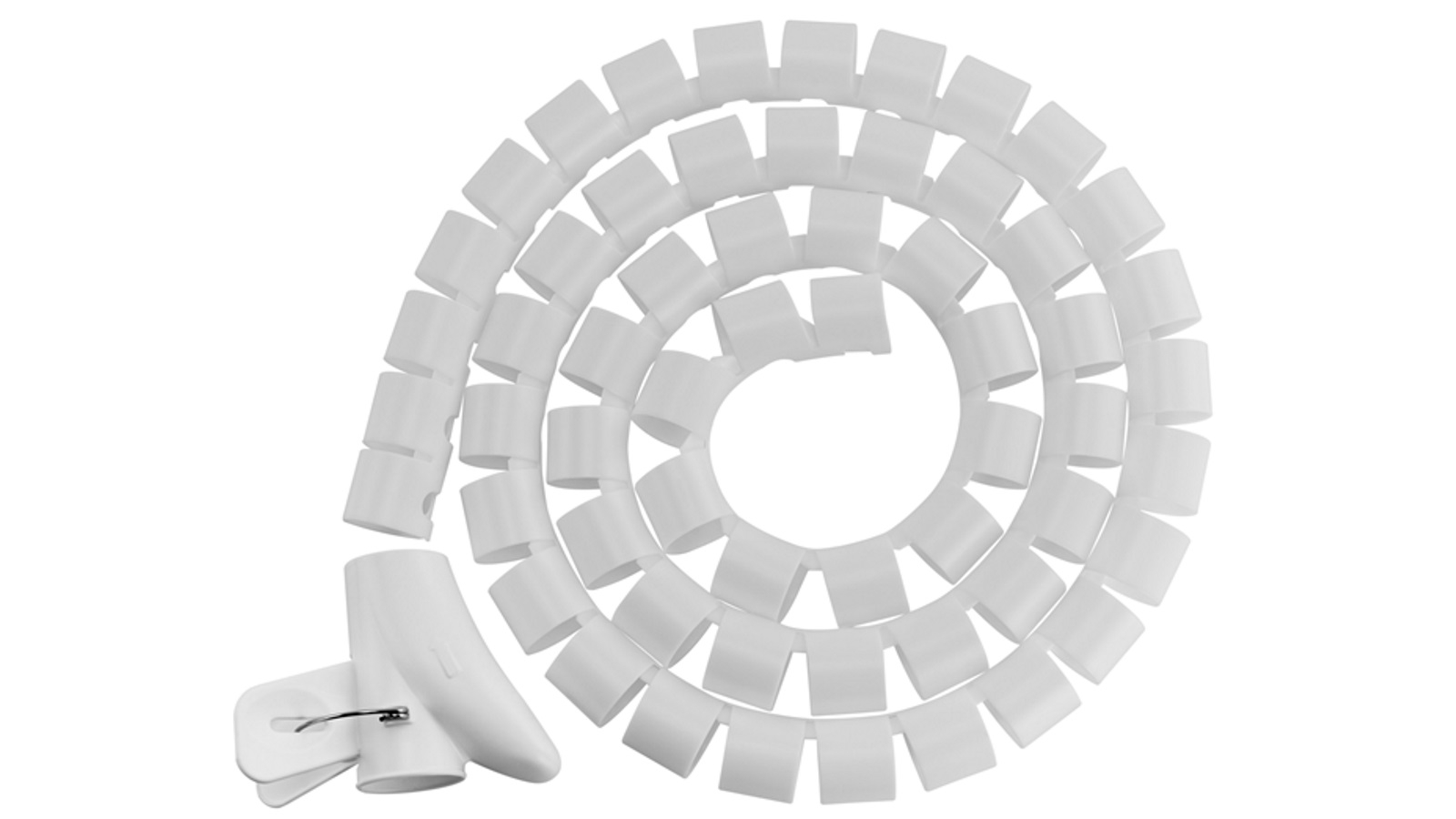 Brateck 1000x30mm Diameter Coiled Tube Cable Sleeve  - White