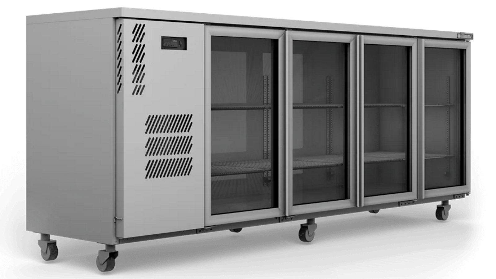 Williams Cameo Four Door Stainless Steel Under Counter Display Refrigerator