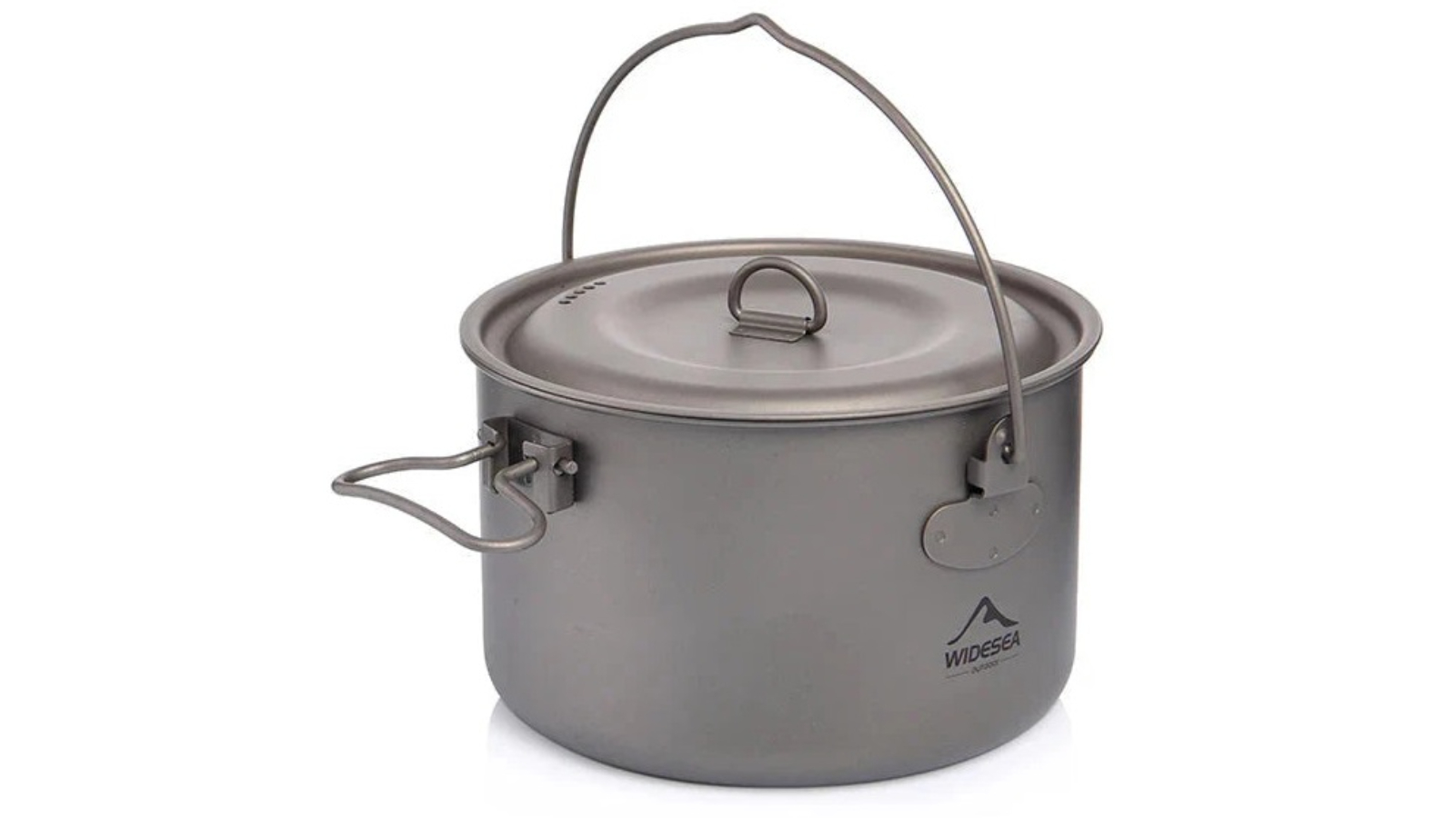 NNEOBA 1300ml Titanium Camping Cookware Pot - Gray