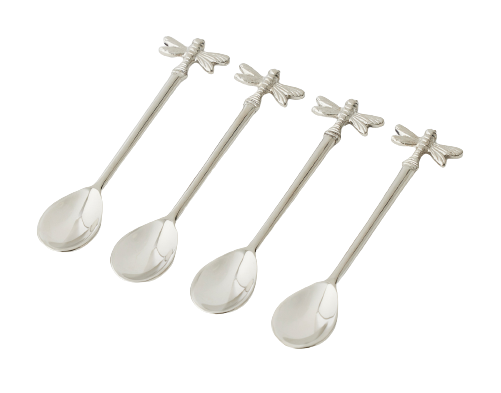 Pilbeam Living Dragonfly Spoons 4 Piece - Silver