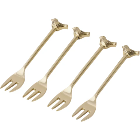 Pilbeam Living Bird Cocktail Forks - 4 Piece