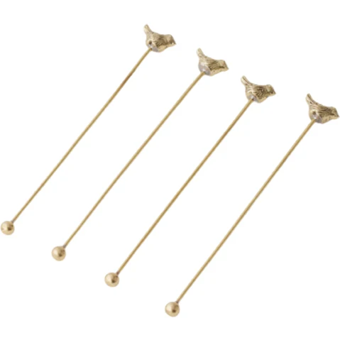 Pilbeam Living Bird Cocktail Stirrer - 4 Piece
