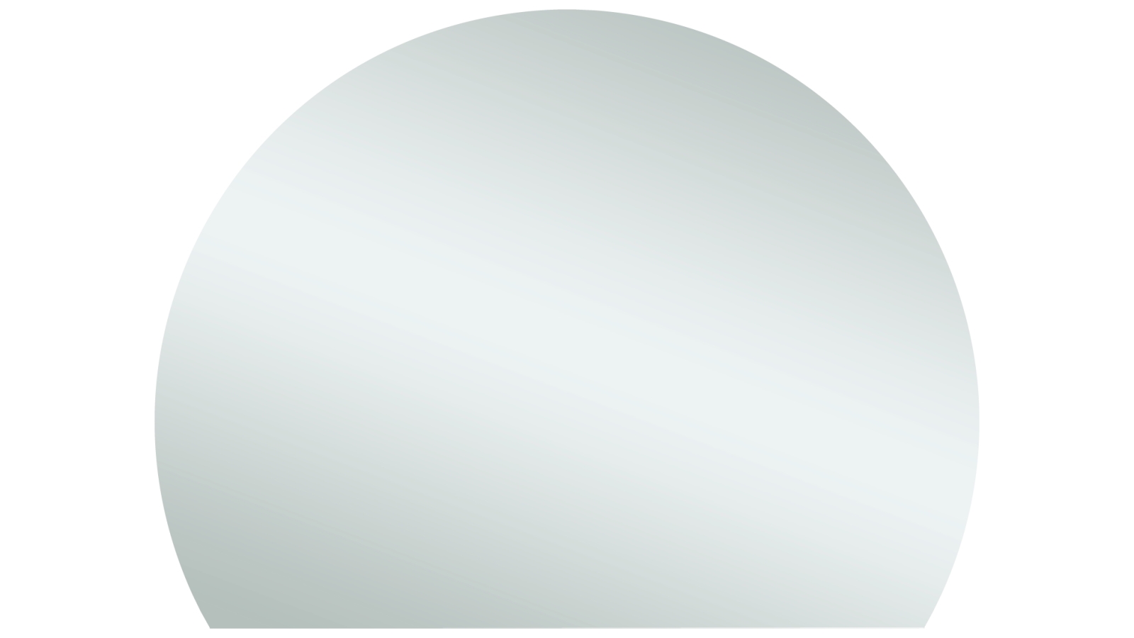 Thermogroup Hamilton D-Shaped 1200mm Glue-to-Wall Polished Edge Mirror