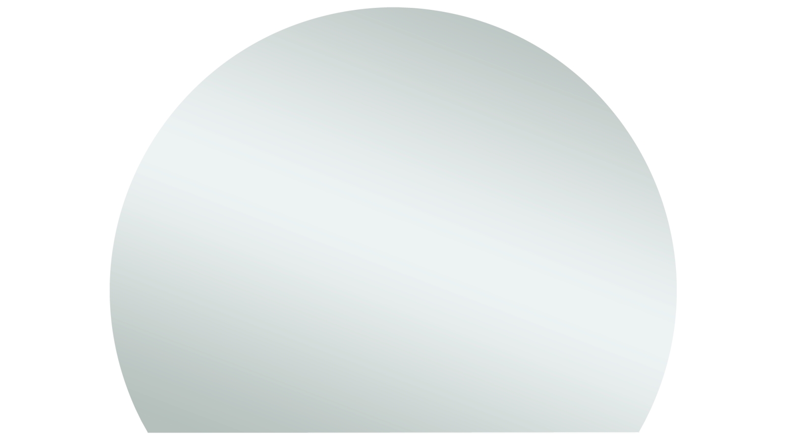 Thermogroup Hamilton D-Shaped 1200mm Hangers Fixing Polished Edge Mirror with Demister
