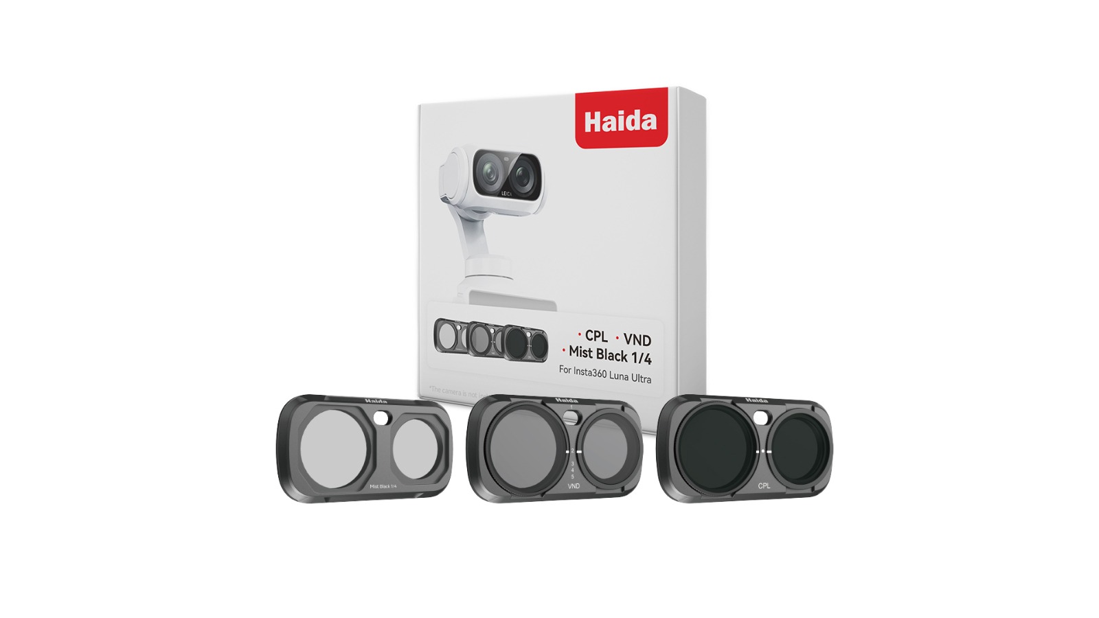 Haida NanoPro Magnetic Filter Kit for Insta360 Luna Ultra CPL VND Mist B - Pack of 3